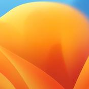 MacOS Ventura orange abstract art