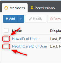 Member Check Box